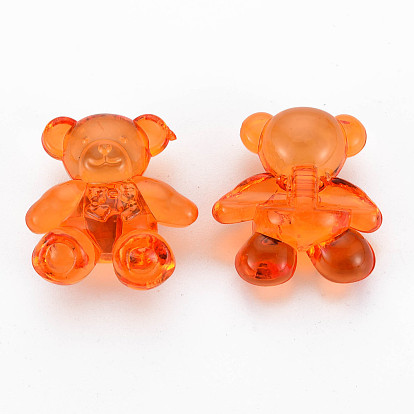 Transparent Acrylic Beads, Bear