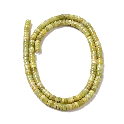 Natural Idocrase Beads Strands, Vesuvianite Beads, Heishi Beads, Flat Round/Disc