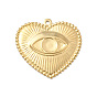 Brass Pendants, Heart with Eye