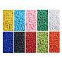 Glass Seed Beads, Opaque Colours Seed, Small Craft Beads for DIY Jewelry Making, Round