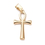 Easter Ion Plating(IP) 304 Stainless Steel Pendants, Laser Cut, Ankh Cross