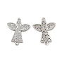 Brass Micro Pave Clear Cubic Zirconia Connector Charms, Angel Links