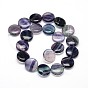 Flat Round Natural Fluorite Bead Strands, 20x7.5mm, Hole: 1mm, about 20pcs/strand, 15.5 inch