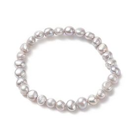 Natural Pearl Beaded Stretch Bracelets for Women