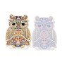 5D DIY Owl Pattern Animal Diamond Painting Pencil Cup Holder Ornaments Kits, with Resin Rhinestones, Sticky Pen, Tray Plate, Glue Clay and Acrylic Plate