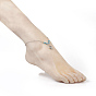 Synthetic Turquoise Charms Anklets, with Tibetan Style Alloy Pendants, 304 Stainless Steel Findings and Iron Eye Pin, Sea Turtle