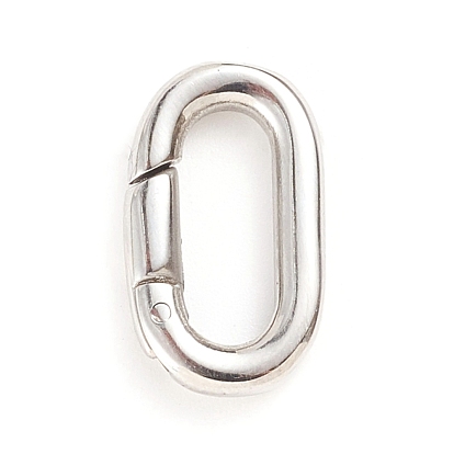 1 puerta de resorte de acero inoxidable, anillos ovalados
