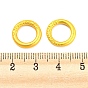 Rack Plating Alloy Linking Rings, Long-Lasting Plated, Round Ring Connector, Half Textured