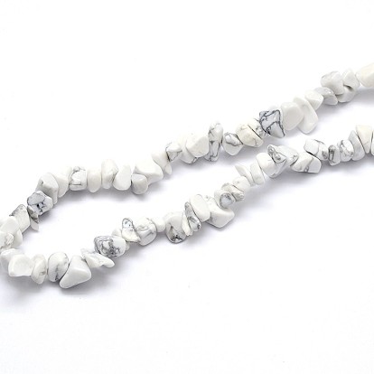 Natural Howlite Beads Strands, Chips