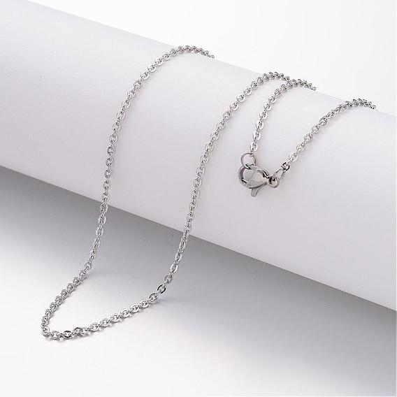 Placage ionique (ip) 304 collier en acier inoxydable, chaînes câblées, avec fermoirs mousquetons