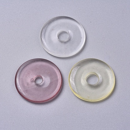 Pendentifs en verre, disque de donut / pi