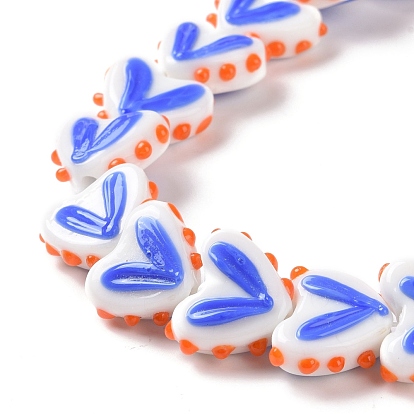 Heart Handmade Lampwork Beads Strands