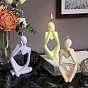 DIY Thinker Figurine Candle Silicone Molds, for Abstract Art Thinking Human Scented Candle Making