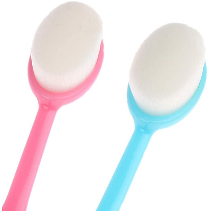 Пластиковая сгибаемая зубная щетка для макияжа, кисти для смешивания чернил, с синтетическим мехом, инструмент красоты