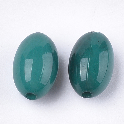 Abalorios de acrílico, estilo de imitación de piedras preciosas, oval