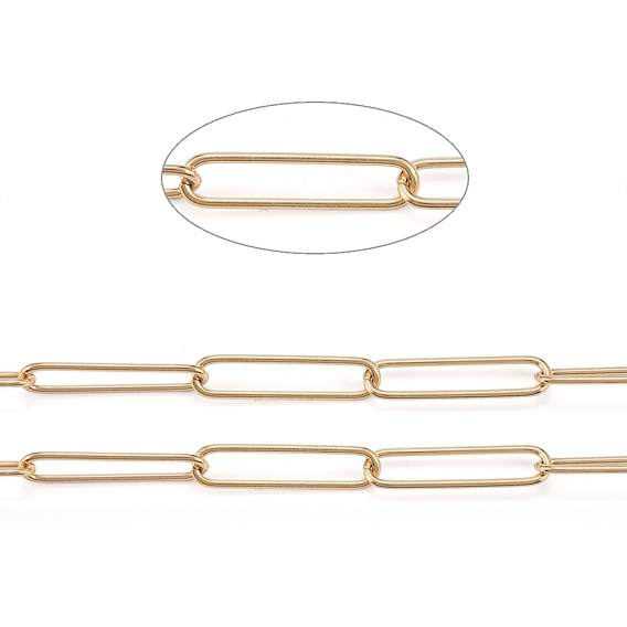 304 chaînes de trombones en acier inoxydable, chaînes de câble allongées étirées, non soudée, avec bobine
