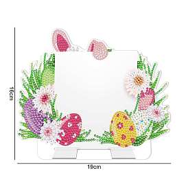 DIY Flower Pattern Message Board Display Decoration Diamond Painting Kits, Including Resin Rhinestones, Pen, Tray & Glue Clay