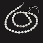 Brins de perles de pierre de lune arc-en-ciel naturel, avec des perles de rocaille, facette, Toupie, perles de prisme à double pointe