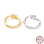 Тишина времени 925 кольцо-манжета из стерлингового серебра, витое регулируемое открытое кольцо, вдохновляющее кольцо для женщин