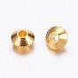 Brass Spacer Beads, Bicone, 4mm