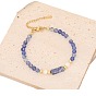 Bracelet de perles rectangulaires en pierres précieuses naturelles et synthétiques mélangées pour femme