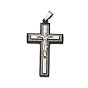 Vacuum Plating 304 Stainless Steel Big Pendants, Crucifix Cross