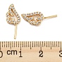 Brass Micro Cubic Zirconia Wing Shape Head Pins, for Baroque Pearl Making