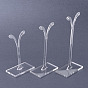 Plastic Earring Display, Bean Sprout Shape Earrings Display Stand, Jewelry Tree Stand Stand, Three-piece Set, 38x80mm, 38x100mm, 38x120mm