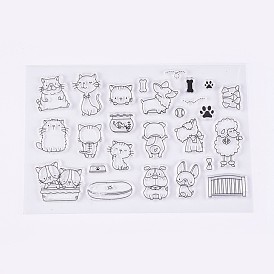 Silicone Stamps, for DIY Scrapbooking, Photo Album Decorative, Cards Making, Cat and Dog