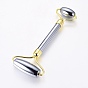 Brass and Terahertz Stone Massage Tools, Facial Rollers, Double-Headed