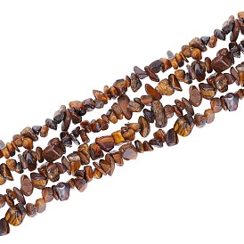 ARRICRAFT Natural Tiger Eye Chip Beads Strands