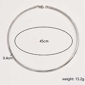 Stainless Steel Collar Necklace, Rigid Choker Necklaces