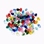 Perles de verre tchèques, transparent et imitation opalite, perles percées, larme