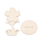 DIY Unfinished Wood Flowers Cutout, with Slot, for Craft Painting Supplies