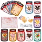 48Pcs DIY Valentine's Day Card Craft Kits, including Paperboard, Rope, Plastic Bag