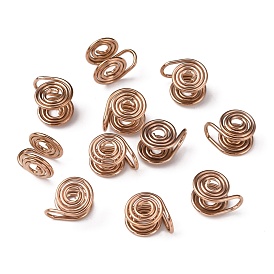 304 boucles d'oreilles manchette en spirale en acier inoxydable, bijoux wire wrap pour oreilles non percées