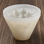 DIY Silicone Candle Molds, for Scented Candle Making, Halloween Skull Stack