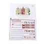 DIY Building Pattern Embroidery Starter Kit, Cross Stitch Kit Including Imitation Bamboo Frame, Carbon Steel Pins, Cloth and Colorful Threads