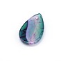 Natural Gemstone Pendants, Drop,30~34x20~23x5~6mm, Hole: 1.5mm