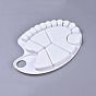 Plastic Paint Palettes with Thumb Hole, Artist Paint Mixing Tray Palette for Kids, Oval Shape