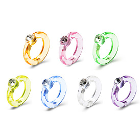 Креативное желейное кольцо с бриллиантом - модное винтажное эффектное ювелирное изделие своими руками из смолы на палец для женщин