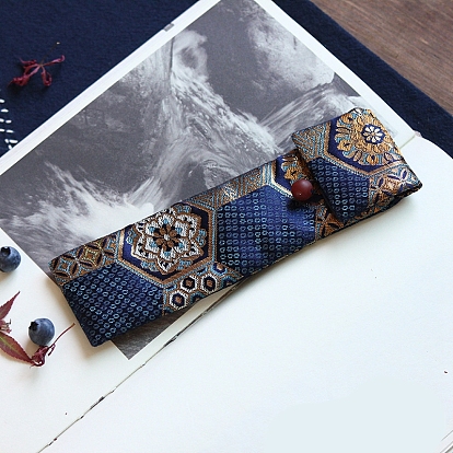 Прямоугольные подарочные пакеты для украшений из ткани в китайском стиле для серег, Браслеты, ожерелья упаковка, цветочная скороговорка
