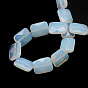 Faceted Rectangle Opalite Beads Strands, 16x12~13x5~6mm, Hole: 1mm, about 13pcs/strand, 8.26 inch