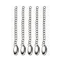 304 Stainless Steel Chain Extender, with Oval Charms, 61x3mm