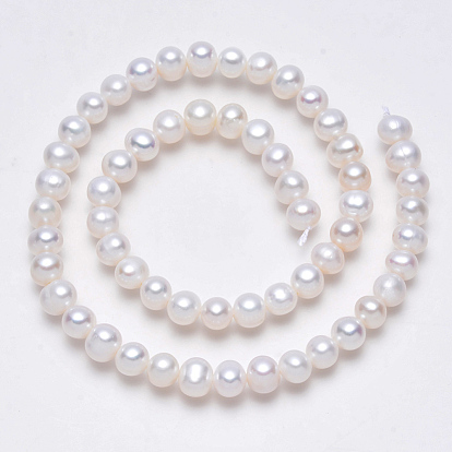 Natural Cultured Freshwater Pearl Beads Strands, Potato