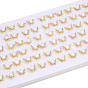 Boucles d'oreilles papillon en laiton strass et perles naturelles, avec 925 épingles en argent sterling