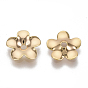 Brass Bead Caps, Nickel Free, 5-Petal, Flower