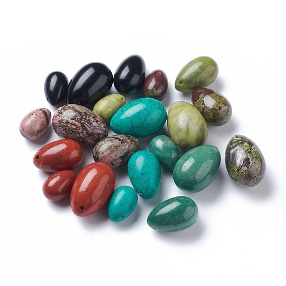Gemstone Pendants Sets, Egg Stone