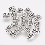 Tibetan Style Alloy Beads, Lead Free & Cadmium Free, about 6mm long, 5mm wide, 4mm thick, hole: 1mm