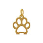 304 Stainless Steel Pendants, Dog Paw Prints